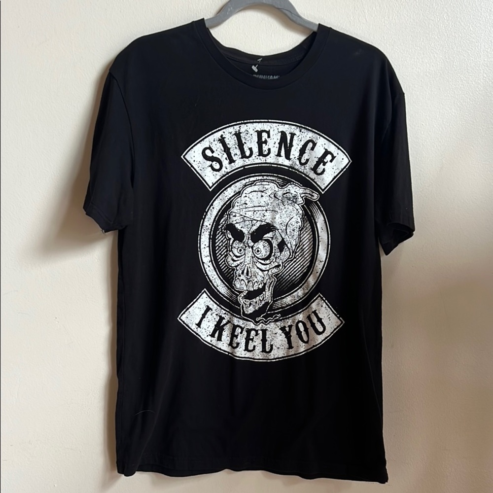 Dunham Black Short Sleeve Tee with Edgy Graphic Design